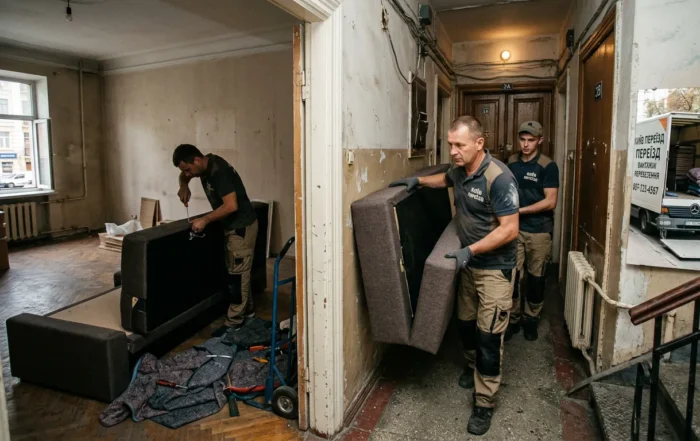 Вивіз кутового дивана в Києві